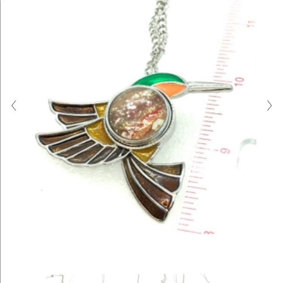 Hummingbird Necklace Handmade 20mm snap gingersnap SN20 display - Picture 6 of 7